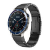 Correa de acero inoxidable de 22 mm con diseño de concha de tortuga para reloj Garmin MARQ Captain Gen 2 (negra)