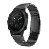 Correa de reloj de acero inoxidable de 22 mm con diseño de concha de tortuga para Garmin MARQ Golfer Gen 2 (negra)