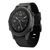 Correa de reloj con hebilla de acero y cuero de 22 mm para Garmin MARQ Commander (negra)