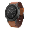 Correa de reloj con hebilla de acero y cuero de 22 mm para Garmin MARQ Commander (marrón)