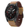 Correa de reloj de 22 mm con hebilla de acero y cuero para Garmin Epix Pro de 47 mm (marrón claro)