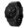 Correa de reloj con hebilla de acero y cuero de 22 mm para Garmin MARQ Golfer Gen 2 (negra)
