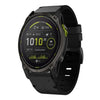 Correa de reloj con hebilla de acero y cuero de 26 mm para Garmin Enduro 3 (negra)