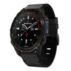 Correa de reloj de 26 mm con hebilla de acero y cuero para Garmin Descent Mk3i de 51 mm (negra)