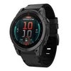 Correa de reloj con hebilla de acero y cuero de 20 mm para Garmin Fenix 8 AMOLED de 43 mm (negra)