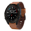Correa de reloj con hebilla de acero y cuero de 20 mm para Garmin Descent Mk3 de 43 mm (marrón)