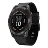 Correa de reloj con hebilla de acero y cuero de 20 mm para Garmin Fenix 7S Pro de 42 mm (negra)