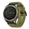 Correa de reloj de nailon de liberación rápida de 22 mm para Garmin Fenix 8 MIP de 47 mm (verde militar)