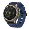 Correa de reloj de nailon de liberación rápida de 22 mm para Garmin Fenix 8 MIP de 47 mm (azul)