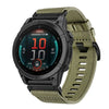 Correa de reloj de lona de nailon de liberación rápida de 22 mm para Garmin Fenix E de 47 mm (verde oliva)