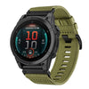 Correa de reloj de lona de nailon de liberación rápida de 22 mm para Garmin Fenix E de 47 mm (verde militar)