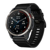 Correa de reloj de lona de nailon de liberación rápida de 22 mm para Garmin Quatix 7 Pro (negra)