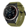 Correa de reloj de lona de nailon de liberación rápida de 22 mm para Garmin Quatix 7 Pro (verde militar)