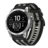 Correa de reloj de nailon de liberación rápida de 22 mm para Garmin Fenix 7 Pro (negra y gris)