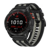 Correa de reloj de nailon de liberación rápida de 22 mm para Garmin Fenix 7 Solar (gris y negro)