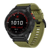 Correa de reloj de nailon de 22 mm con liberación rápida para Garmin Fenix 7 Solar (verde militar)