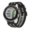 Correa de reloj de lona de nailon de liberación rápida de 22 mm para Garmin Approach S62 (gris y negro)