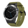Correa de reloj de nailon de 22 mm de liberación rápida para Garmin Quatix 5/5 Sapphire Canvas (verde militar)