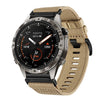 Correa de reloj de lona de nailon de liberación rápida de 22 mm para Garmin MARQ Gen 2 (caqui)