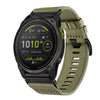 Correa de reloj de lona de nailon de liberación rápida de 26 mm para Garmin Enduro 3 (verde oliva)