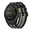 Correa de reloj de lona de nailon de liberación rápida de 26 mm para Garmin Enduro 3 (gris y negro)