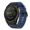 Correa de reloj de lona de nailon de liberación rápida de 26 mm para Garmin Enduro 3 (azul)