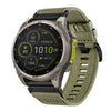 Correa de reloj de nailon de liberación rápida para Garmin Fenix 8 MIP de 51 mm y 26 mm (verde oliva)