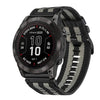 Correa de reloj de nailon de liberación rápida de 26 mm para Garmin Fenix 7X Pro (negra y gris)