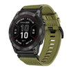 Correa de reloj de lona de nailon de liberación rápida de 26 mm para Garmin Fenix 7X Pro (verde militar)