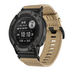 Correa de reloj de lona de nailon de liberación rápida de 26 mm para Garmin Instinct 2X (caqui)