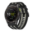 Correa de reloj de lona de nailon de liberación rápida para Garmin Enduro 2/Enduro de 26 mm (negra y gris)