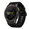 Correa de reloj de lona de nailon de liberación rápida de 26 mm para Garmin Enduro 2/Enduro (negra)