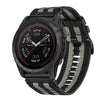 Correa de reloj de nailon de liberación rápida de 26 mm para Garmin Tactix 7 / Tactix DELTA (gris y negro)