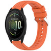 Correa de silicona con textura de rayas para reloj Garmin Forerunner 165 de 20 mm (naranja)