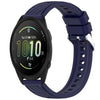 Correa de silicona con textura de rayas para reloj Garmin Forerunner 165 de 20 mm (azul medianoche)