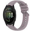 Correa de silicona con textura de rayas para reloj Garmin Forerunner 165 Music de 20 mm (morado Roland)