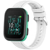 Correa de silicona con textura de rayas para reloj Garmin Bounce de 20 mm (blanca)