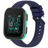 Correa de silicona con textura de rayas para reloj Garmin Bounce de 20 mm (azul medianoche)