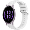 Correa de silicona con textura de rayas para reloj Garmin Active 5 de 20 mm (blanca)
