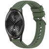 Correa de silicona con textura de rayas para reloj Garmin VivoMove Trend de 20 mm (verde oscuro)