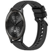 Correa de silicona con textura de rayas para reloj Garmin VivoMove Trend de 20 mm (negra)