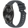 Correa de silicona con textura de rayas para reloj Garmin VivoMove Trend de 20 mm (gris oscuro)