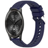 Correa de silicona con textura de rayas para reloj Garmin VivoMove Trend de 20 mm (azul medianoche)