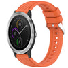 Correa de silicona con textura de 3 rayas para reloj Garmin Vivoactive 3 de 20 mm (naranja)