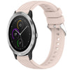Correa de silicona con textura de 3 rayas para reloj Garmin Vivoactive 3 de 20 mm (rosa)