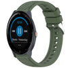 Correa de silicona con textura de rayas para reloj Garmin Vivoactive 3 Music de 20 mm (verde oscuro)