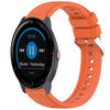 Correa de silicona con textura de rayas para reloj Garmin Vivoactive 3 Music de 20 mm (naranja)