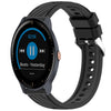Correa de silicona con textura de rayas para reloj Garmin Vivoactive 3 Music de 20 mm (negra)