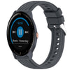 Correa de silicona con textura de rayas para reloj Garmin Vivoactive 3 Music de 20 mm (gris oscuro)