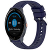 Correa de silicona con textura de rayas para reloj Garmin Vivoactive 3 Music de 20 mm (azul medianoche)